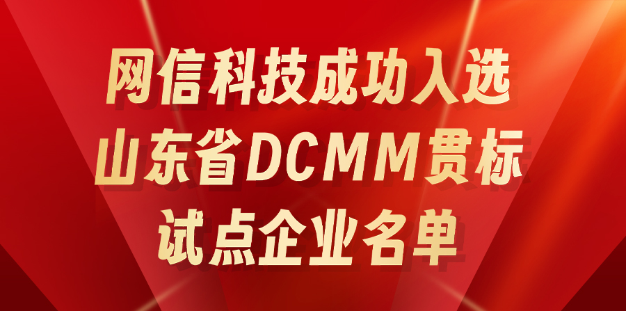 青岛6163银河net163am成功入选山东省DCMM贯标试点企业名单